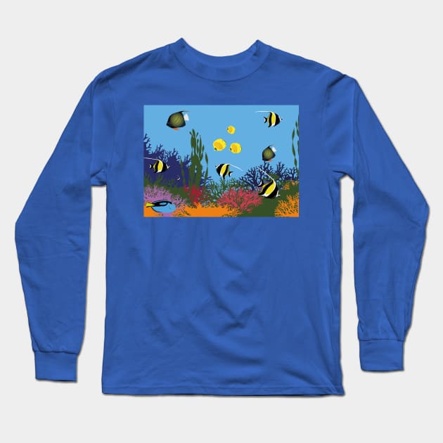 Coral fish Long Sleeve T-Shirt by Viktoria1703